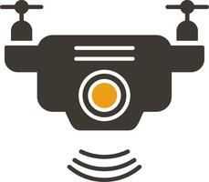 Drone Glyph Two Colour Icon vector