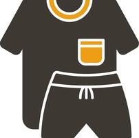 Sport Wear Glyph Two Colour Icon vector