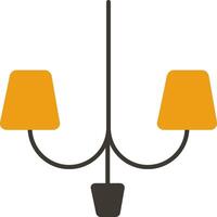 Lamp Glyph Two Colour Icon vector