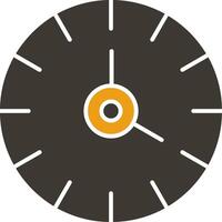Clock Glyph Two Colour Icon vector