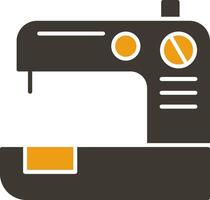 Sewing Machine  Glyph Two Colour Icon vector