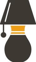 Table Lamp Glyph Two Colour Icon vector
