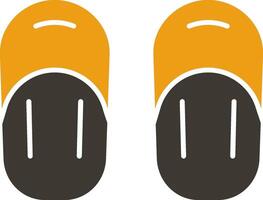 Sandal Glyph Two Colour Icon vector