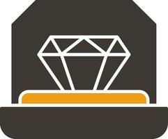 Engagement Ring Glyph Two Colour Icon vector