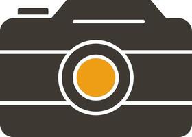 Photo Camera Glyph Two Colour Icon vector