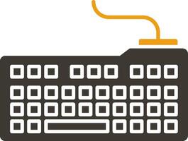 Keyboard Glyph Two Colour Icon vector