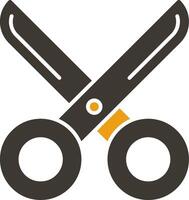 scissor Glyph Two Colour Icon vector