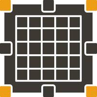 Grid Glyph Two Colour Icon vector