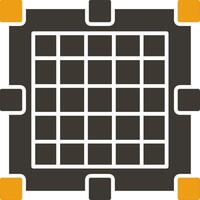 Grid Glyph Two Colour Icon vector