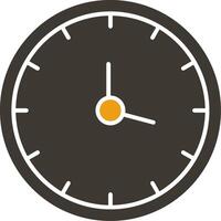 reloj glifo dos color icono vector