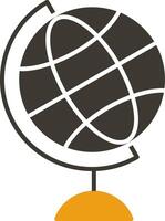 Globe Glyph Two Colour Icon vector