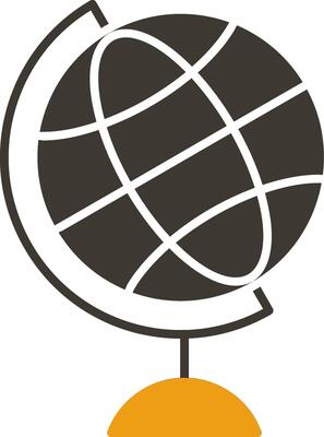 Globe Glyph Two Colour Icon