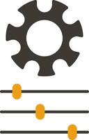 Gear Glyph Two Colour Icon vector