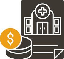 Hospital Budget Glyph Two Colour Icon vector