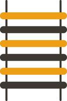 Step Ladder Glyph Two Colour Icon vector