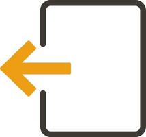 Exit Door Glyph Two Colour Icon vector