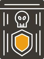 Shield Glyph Two Colour Icon vector