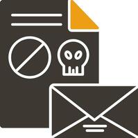 Spam Glyph Two Colour Icon vector