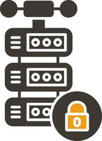 Server Glyph Two Colour Icon vector