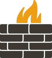 Firewall Glyph Two Colour Icon vector