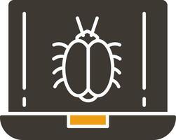 Bug Glyph Two Colour Icon vector