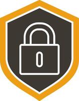 Lock Glyph Two Colour Icon vector