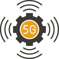 5G Glyph Two Colour Icon vector