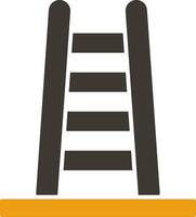 Step Ladder Glyph Two Colour Icon vector