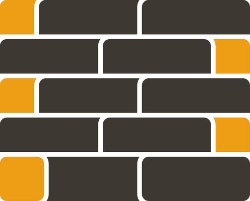Brickwall Glyph Two Colour Icon