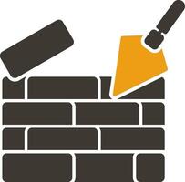 Brickwall Glyph Two Colour Icon vector