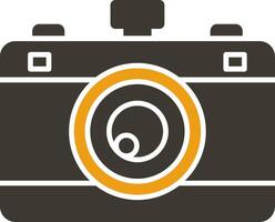 Camera Glyph Two Colour Icon vector