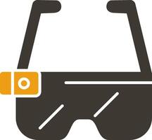 Ar Glasses Glyph Two Colour Icon vector