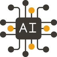 Ai Glyph Two Colour Icon vector