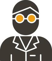 scientist Glyph Two Colour Icon vector