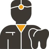 Dentist Glyph Two Colour Icon vector