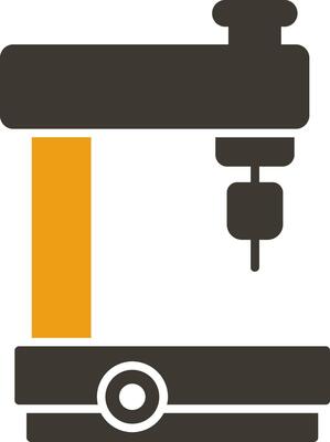 Milling Machine Glyph Two Colour Icon