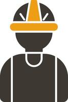 Worker Glyph Two Colour Icon vector