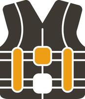 Life Vest Glyph Two Colour Icon vector