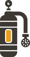 Oxygen Tank Glyph Two Colour Icon vector