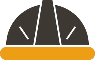 Helmet Glyph Two Colour Icon vector