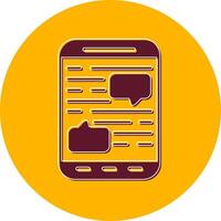 Mobile Chat Vector Icon