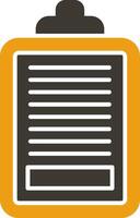 Task Glyph Two Colour Icon vector