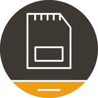 Memory Card Glyph Two Colour Icon vector