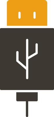 Usb Glyph Two Colour Icon