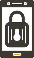 Lock Glyph Two Colour Icon vector