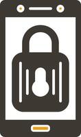 Lock Glyph Two Colour Icon vector