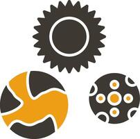 Solar System Glyph Two Colour Icon vector