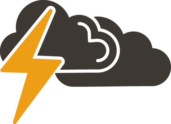 Thunder Glyph Two Colour Icon