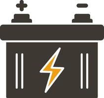 Car Battery Glyph Two Colour Icon vector