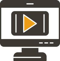 Video Player Glyph Two Colour Icon vector